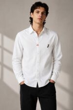 Cotton Linen Polo Embroidery - Image 4